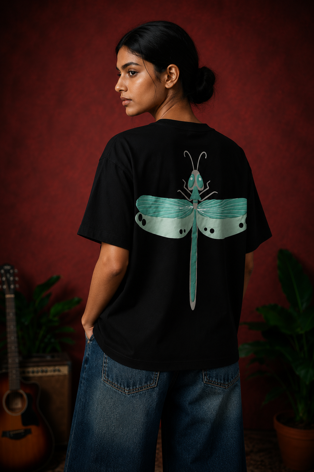 Green Dragon Fly Girl T-Shirt